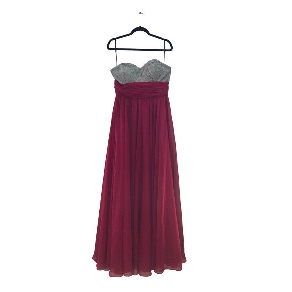 Alyce B’Dazzle Womens Chiffon Sweetheart Formal Prom Dress Gown Size 12